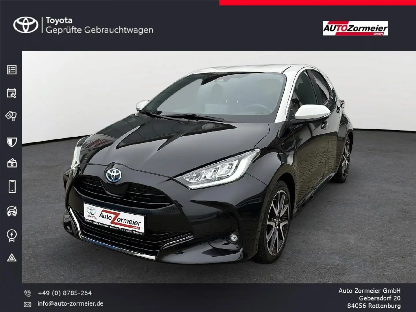 Toyota Yaris Hybrid Style Schwarz - 1