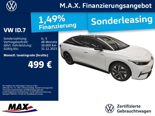 Volkswagen ID.7 GTX 4M IQ.LIGHT+PANO+AHK+360°+NAV+AR HUD+WP