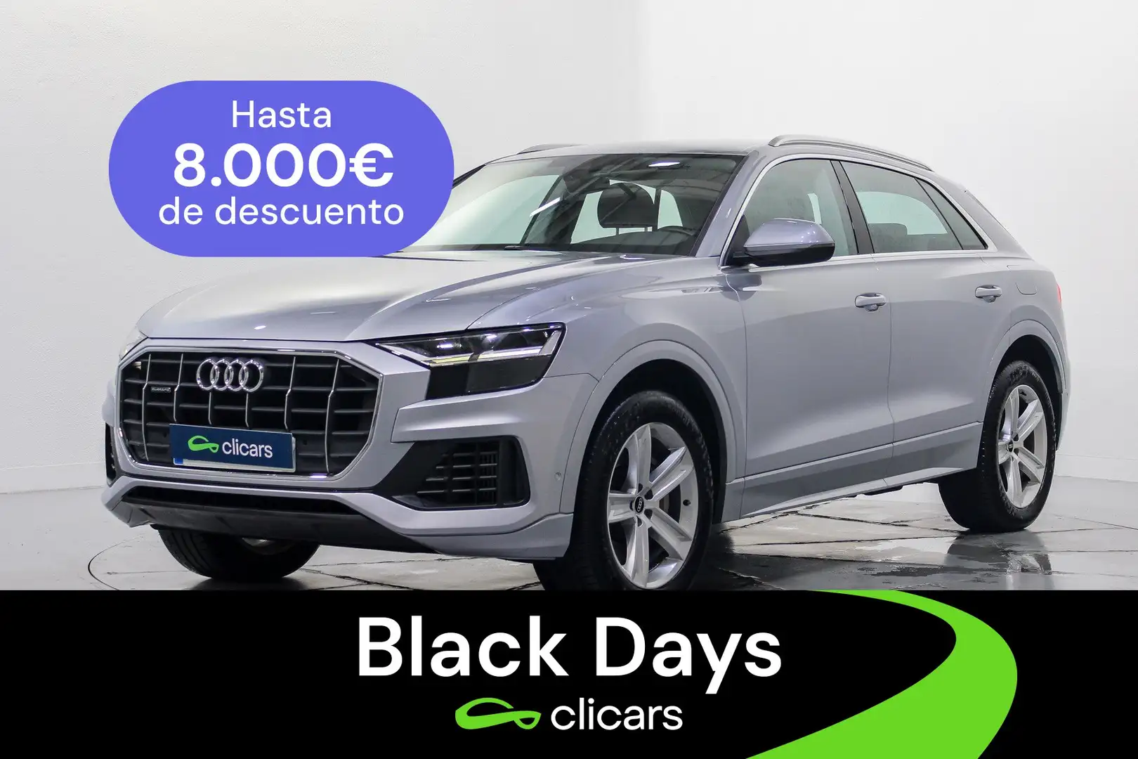 Audi Q8 55 TFSIe quattro Argent - 1
