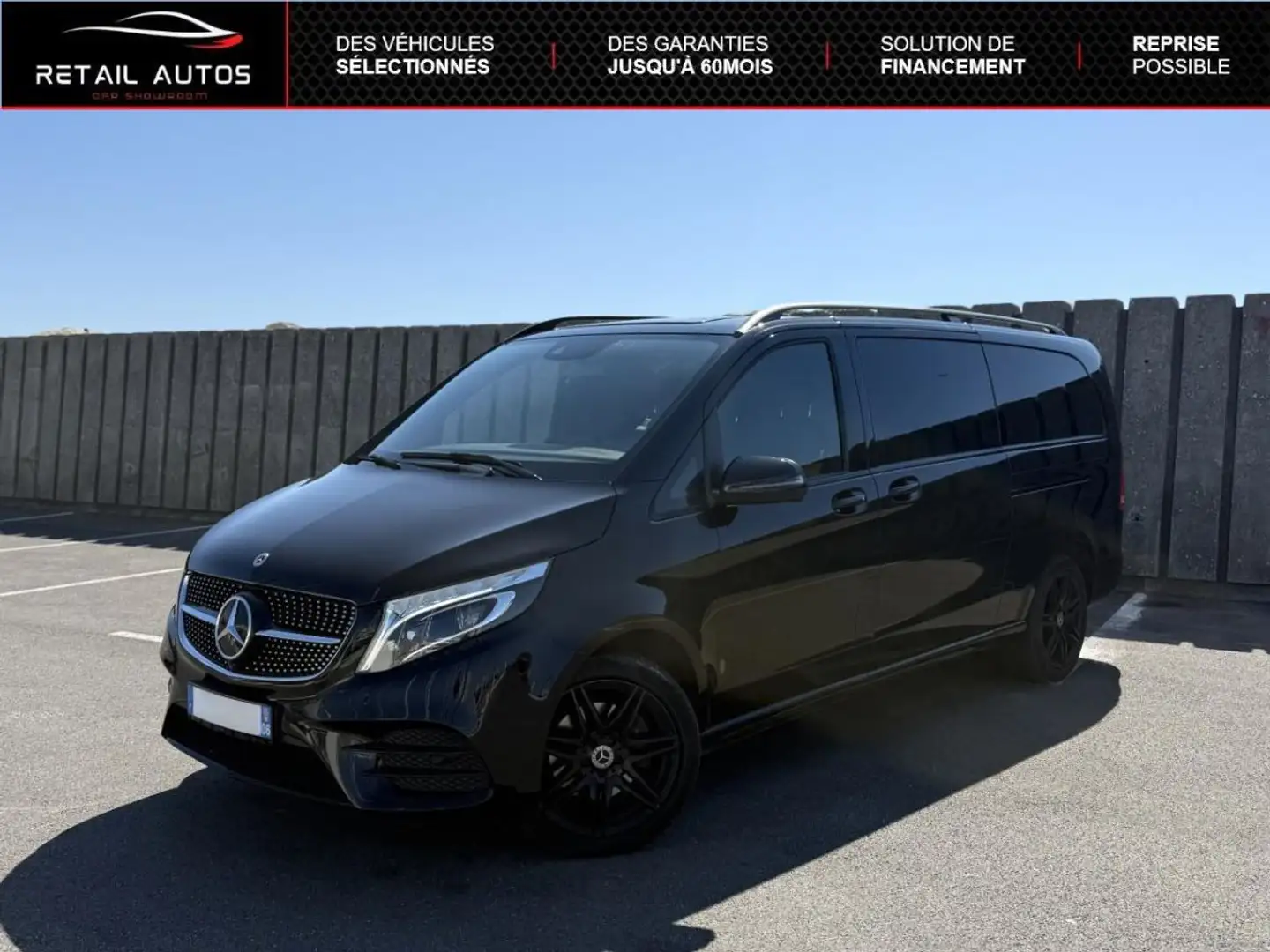 Mercedes-Benz V Extra Long 250 d - BVA 9G-Tronic 4-MAtic Noir - 1