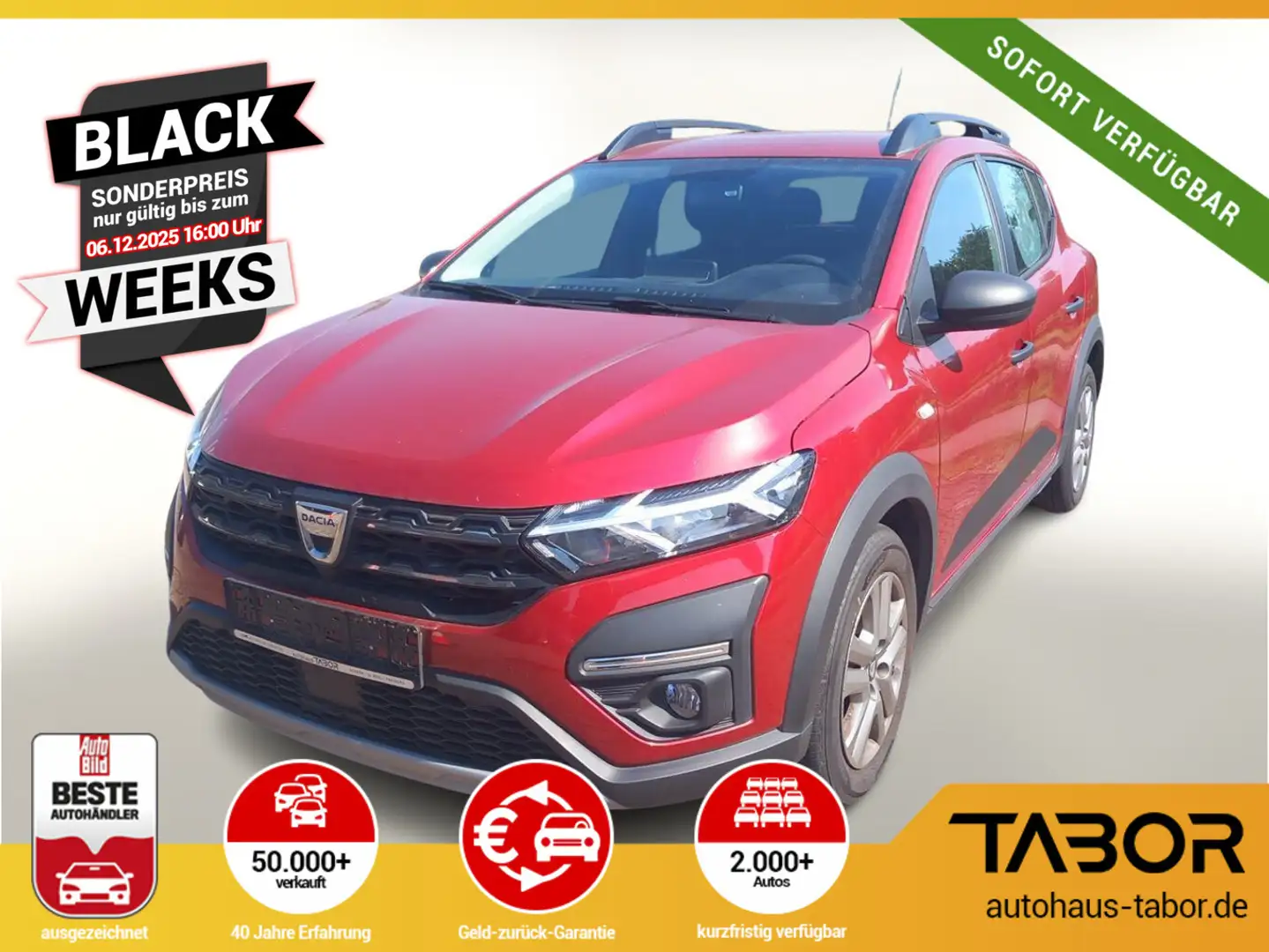 Dacia Sandero Stepway 1.0 TCe 90 Essential Klima Rot - 1