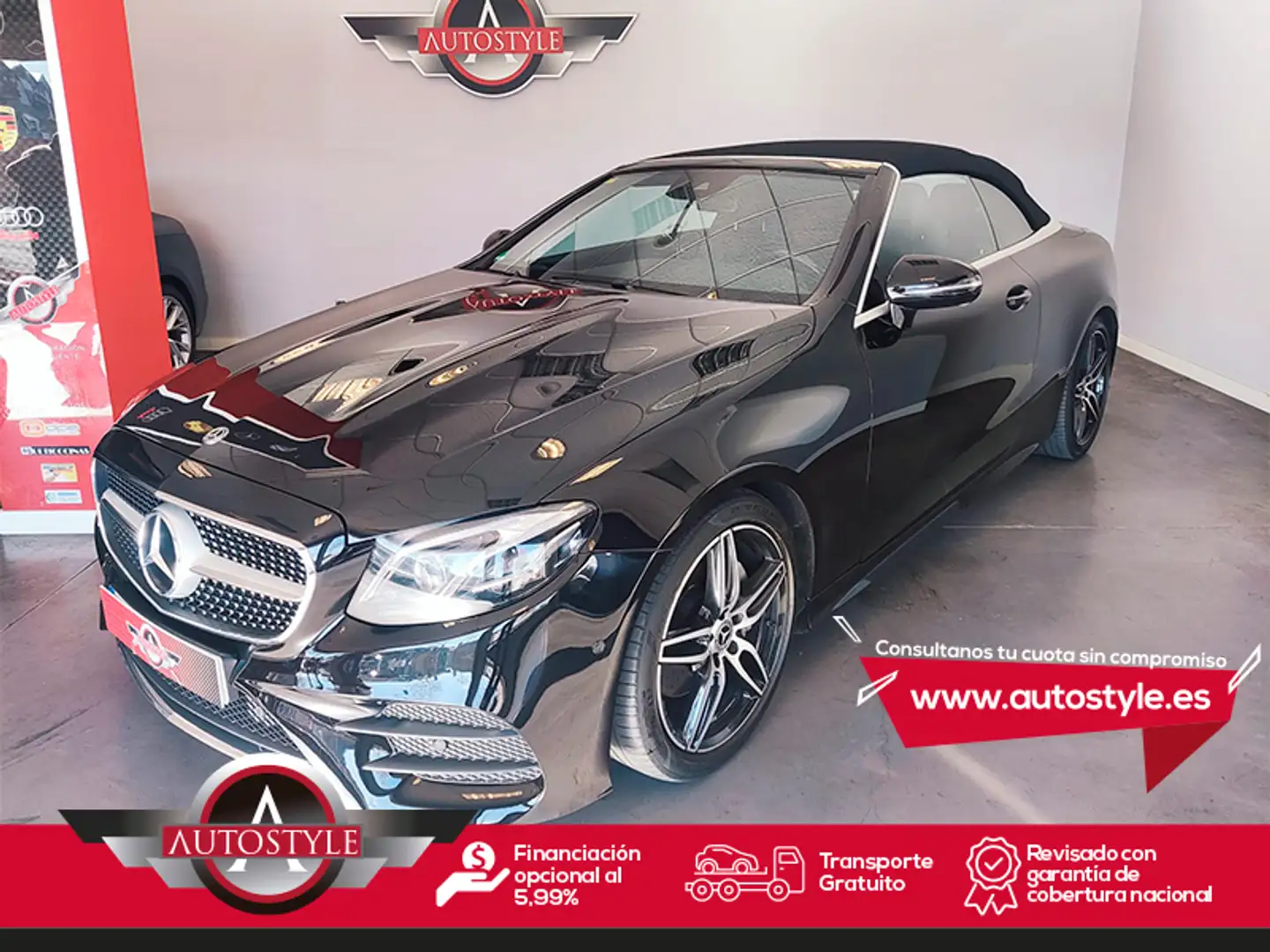 Mercedes-Benz E 220 Cabrio 220d 9G-Tronic Negro - 1