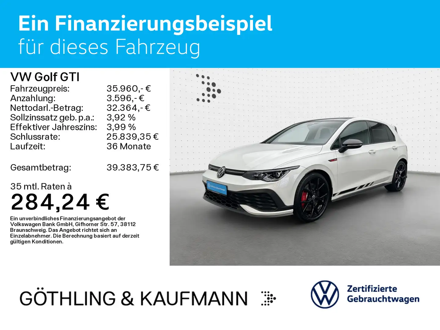 Volkswagen Golf GTI Clubsport 2.0 TSI DSG*NAVI*PANO*KAM*LED Weiß - 2