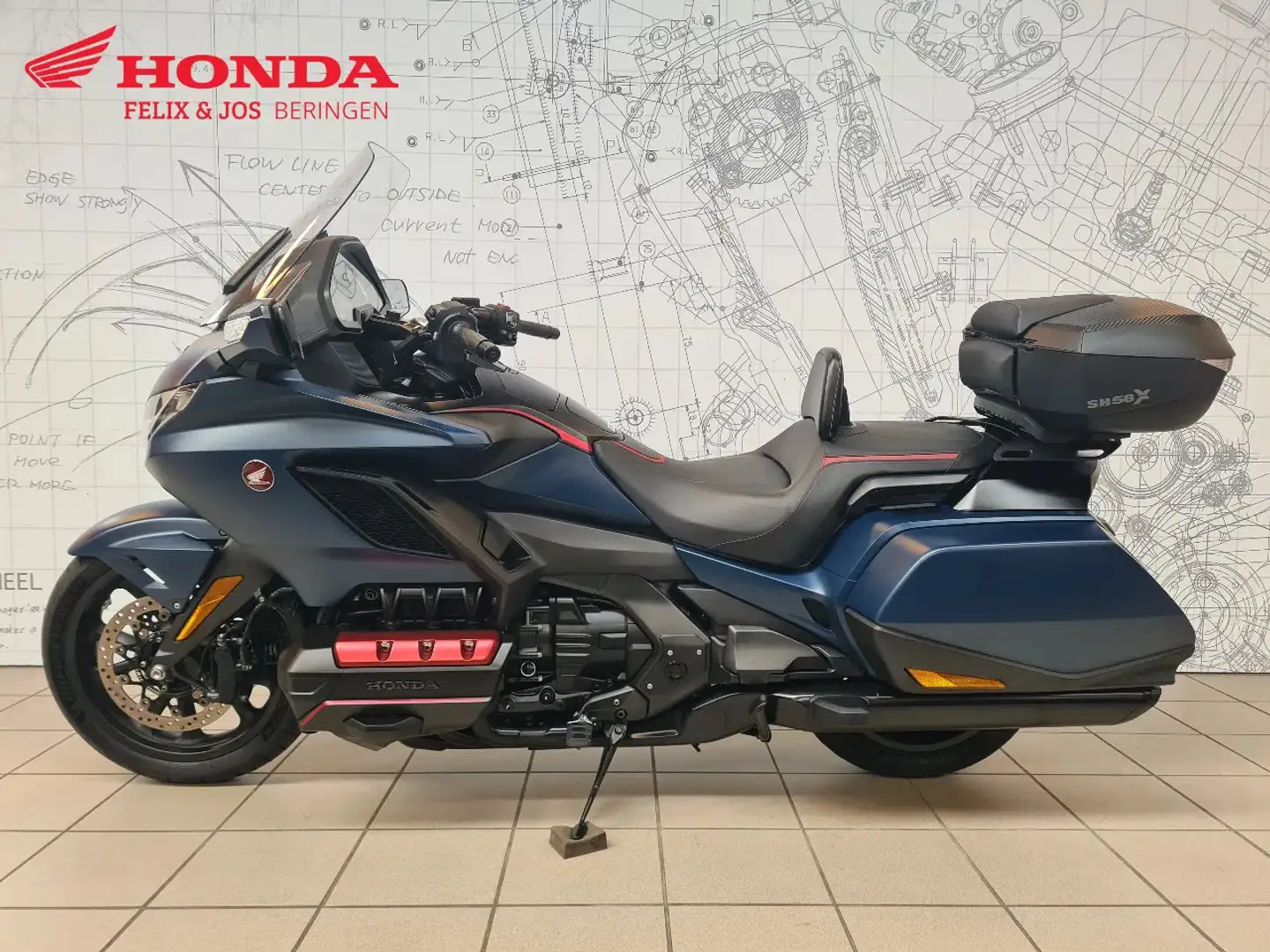 Honda GL 1800 B Dct Goldwing Bagger Bleu - 2
