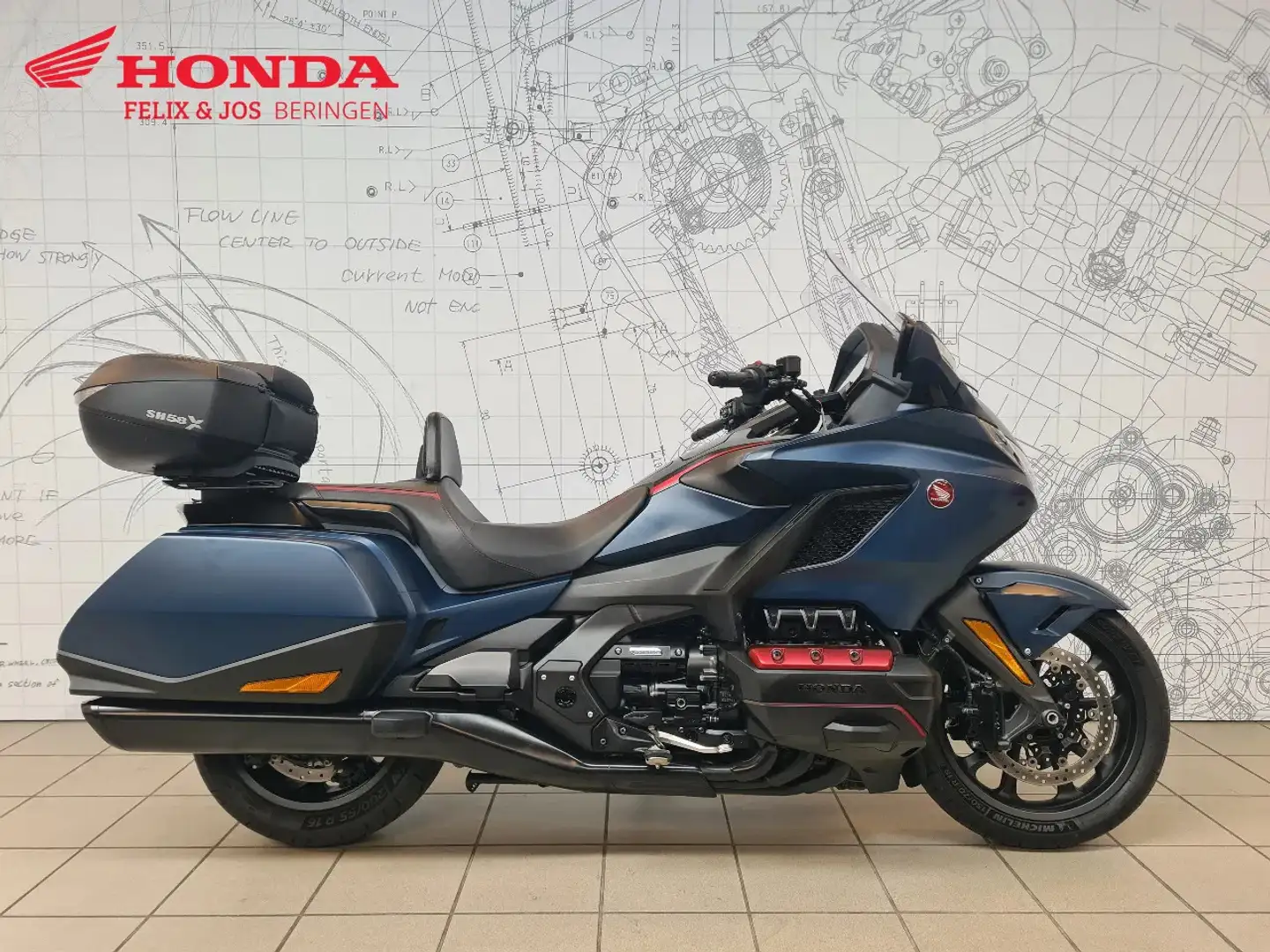 Honda GL 1800 B Dct Goldwing Bagger Bleu - 1
