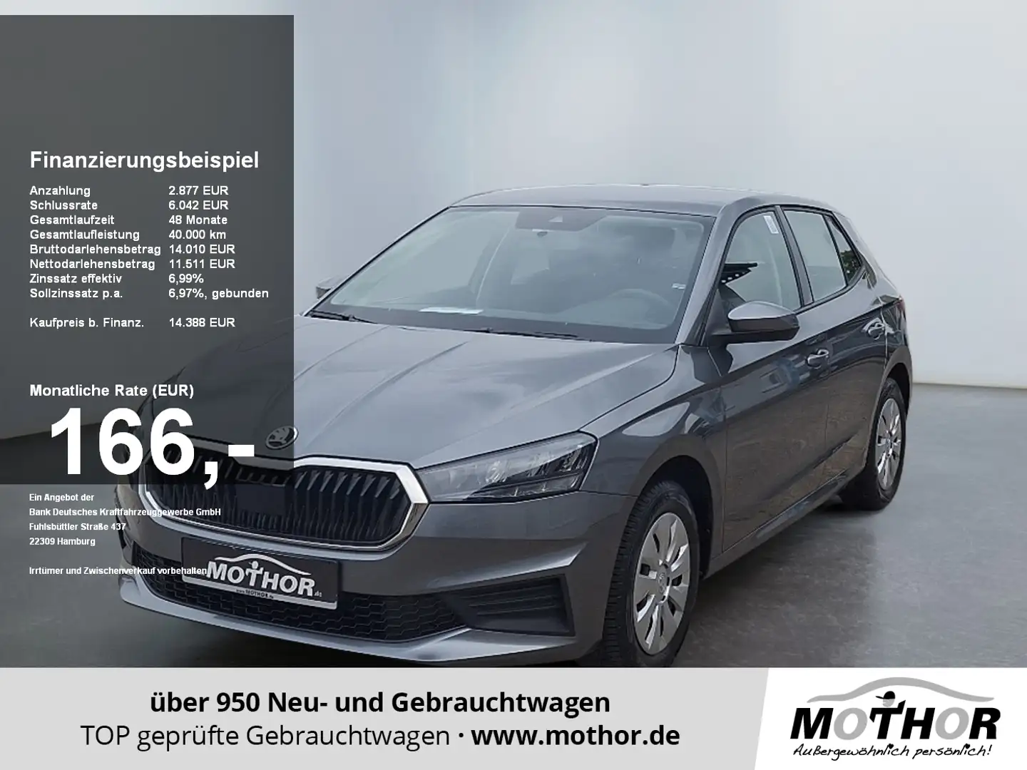 Skoda Fabia Active 1.0 MPI LED W-Paket PDC SHZ Grijs - 1