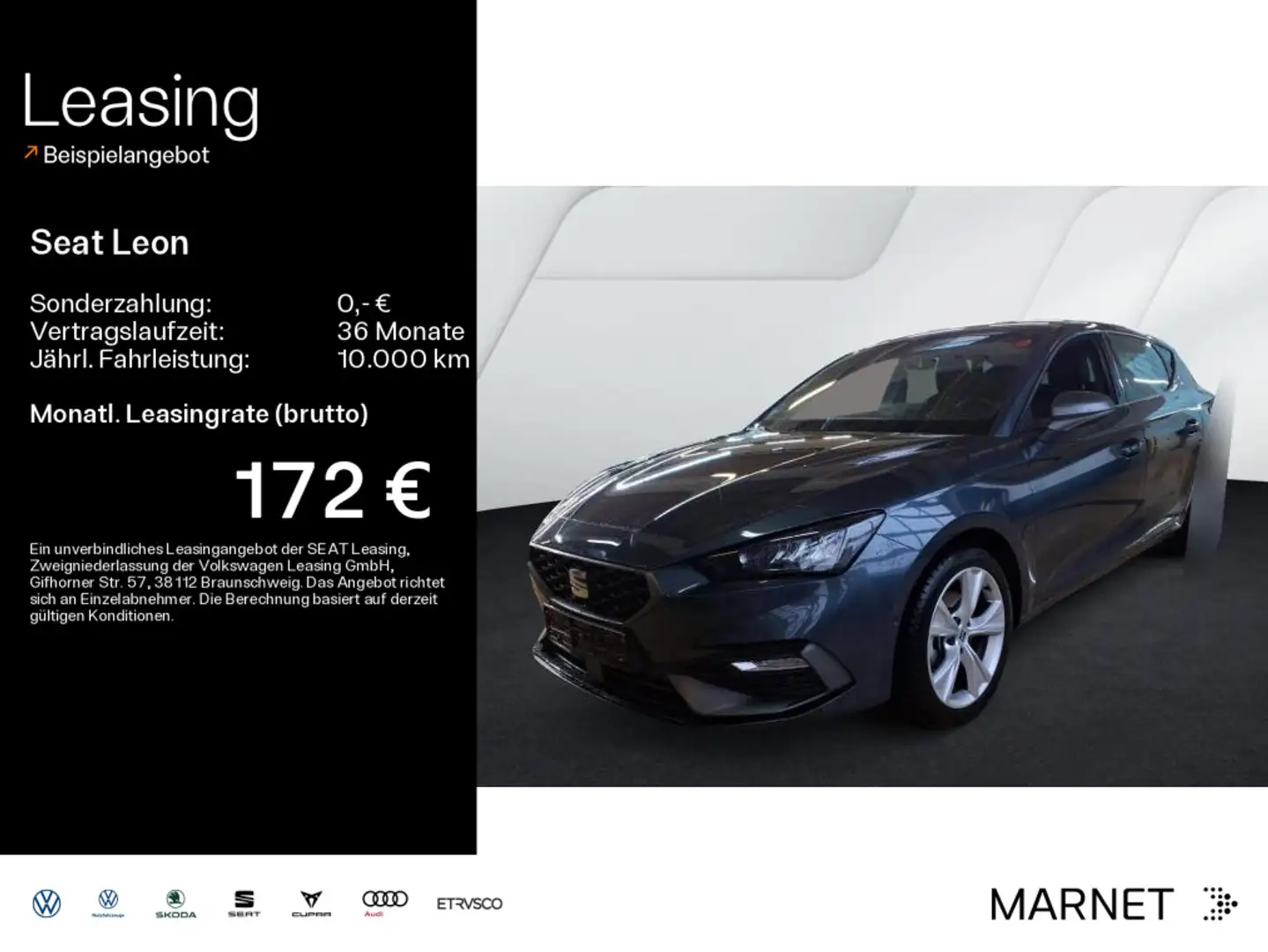 SEAT Leon 1.5 eTSI DSG FR**Navi*Kamera*Keyless*Full-L Grau - 1