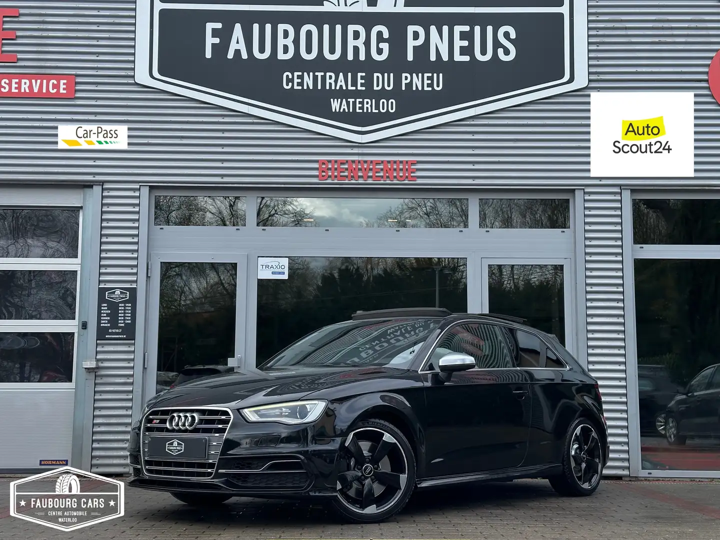 Audi S3 *1-PROPRIETAIRE*300-CH*HISTORIQUE-100%-AUDI*PANO.* Czarny - 1