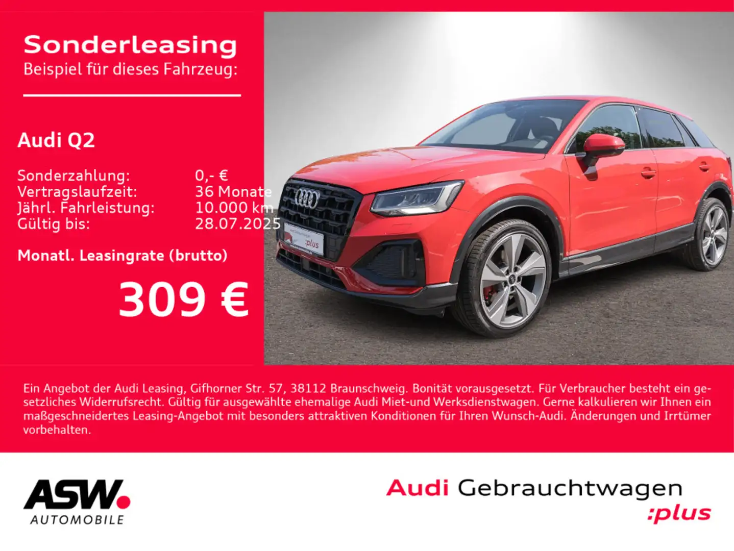 Audi Q2 Advanced 35 TFSI LED PDC SHZ OptikSchwarz AHK Rot - 1