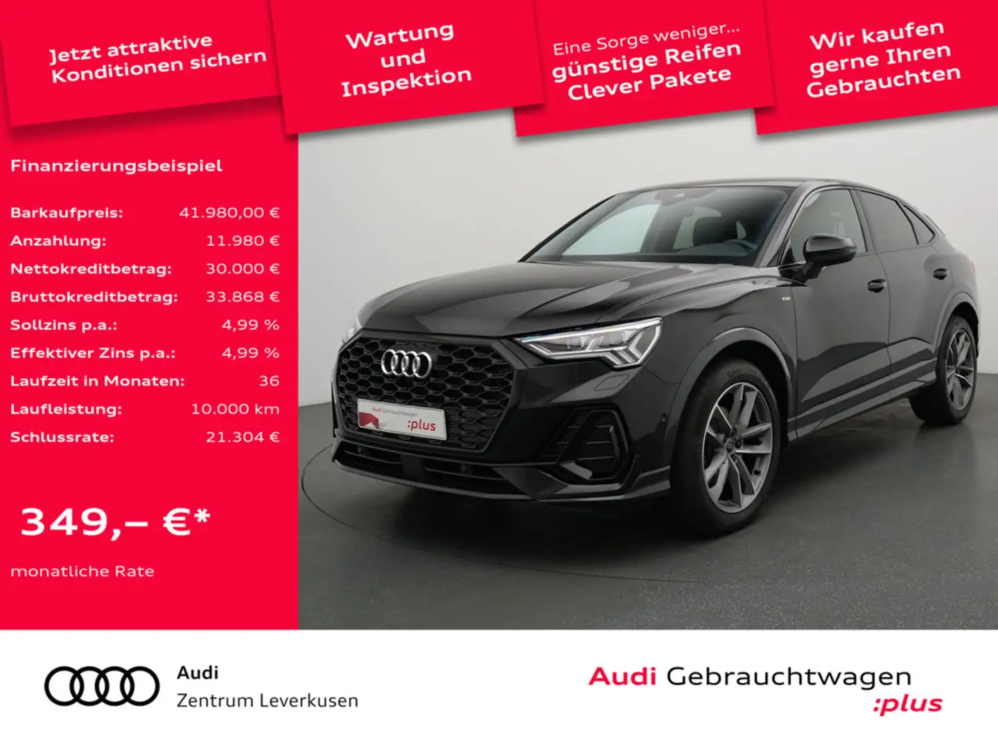 Audi Q3 Sportback S line S-TRON PANO MATRIX LEDER Schwarz - 1