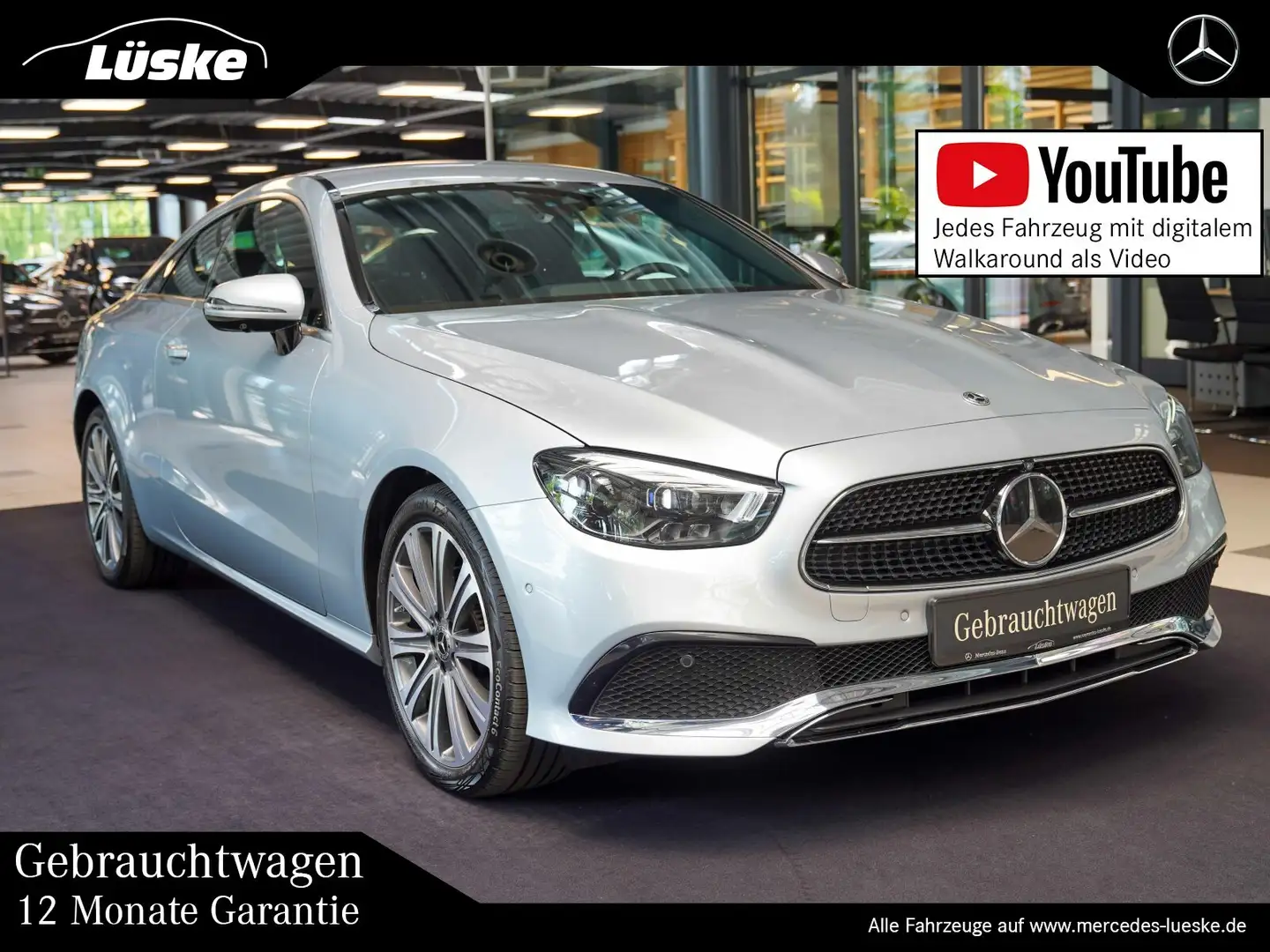 Mercedes-Benz E 220 E 220 d Coupé AVANTGARDE 19" MULTIBEAM 360° DAB Silver - 1