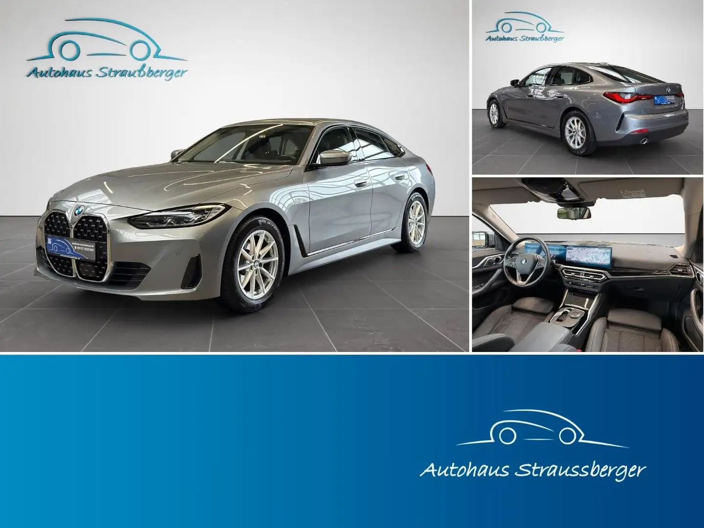 BMW 420 d Gran Coupe xDrive ACC AHK HiFi QI HuD SHZ siva - 1