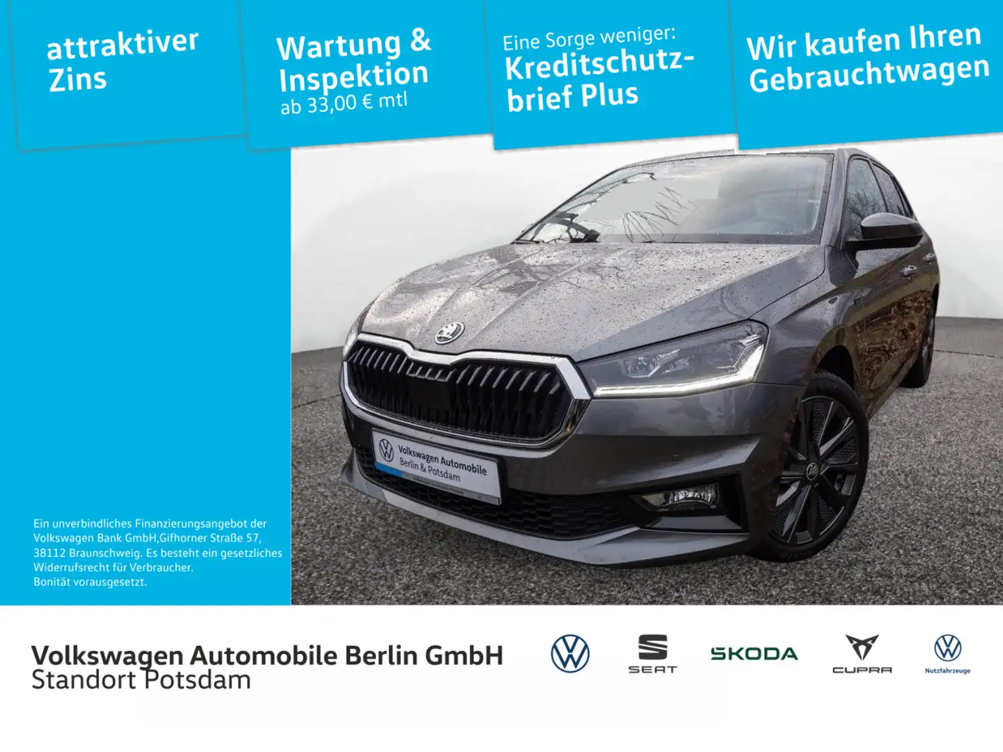 Skoda Fabia 1.0 TSI Selection OPF (EURO 6e) Gris - 1