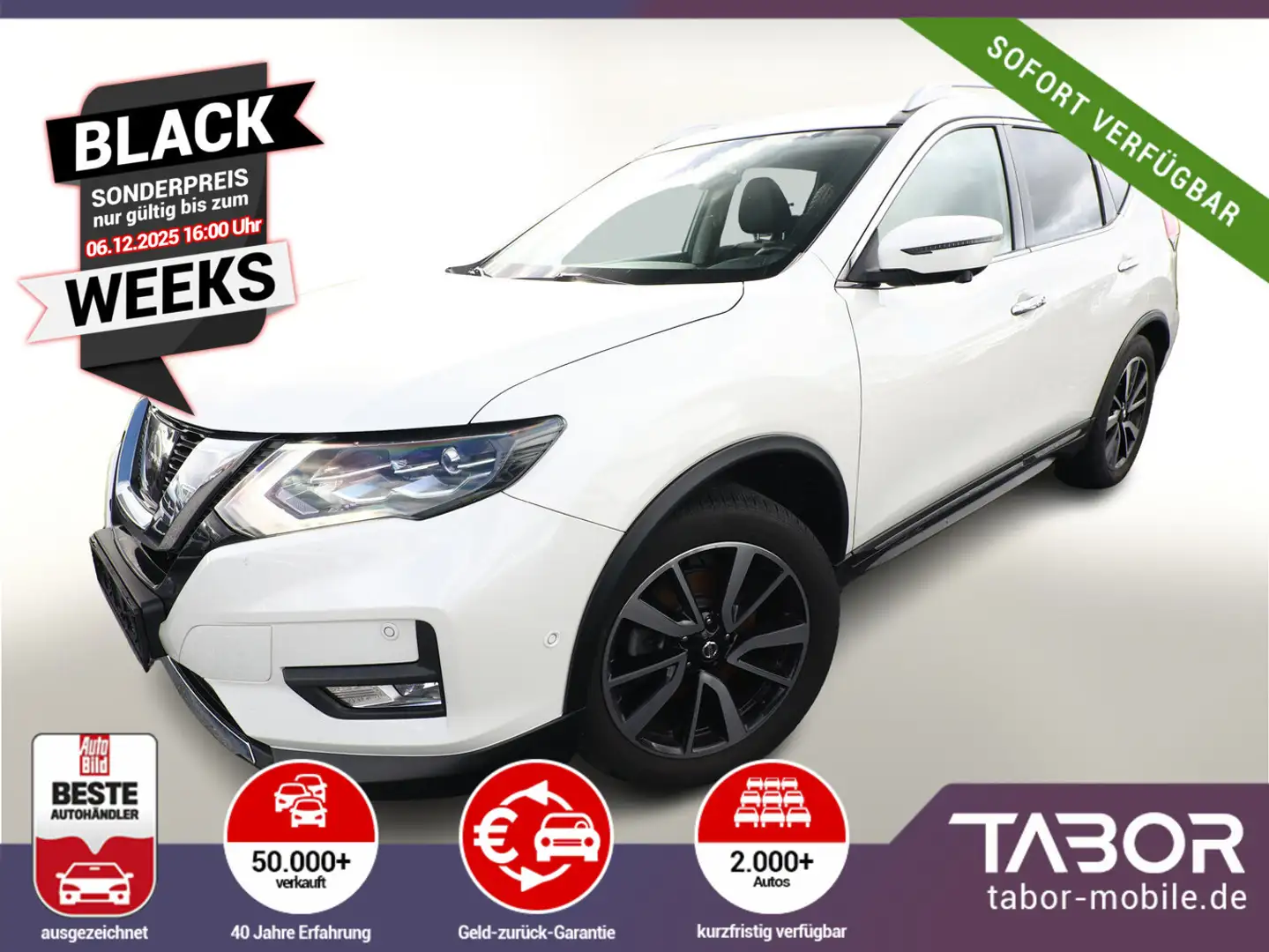 Nissan X-Trail 1.6 DIG-T 163 Tekna 7S LED Nav Kam 19Z Weiß - 1