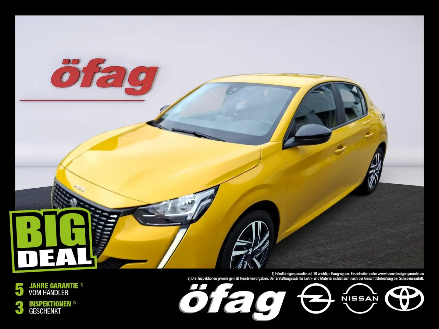 Peugeot 208 1.2 PureTech 100 Active Pack PDC+SoundSys Gelb - 1