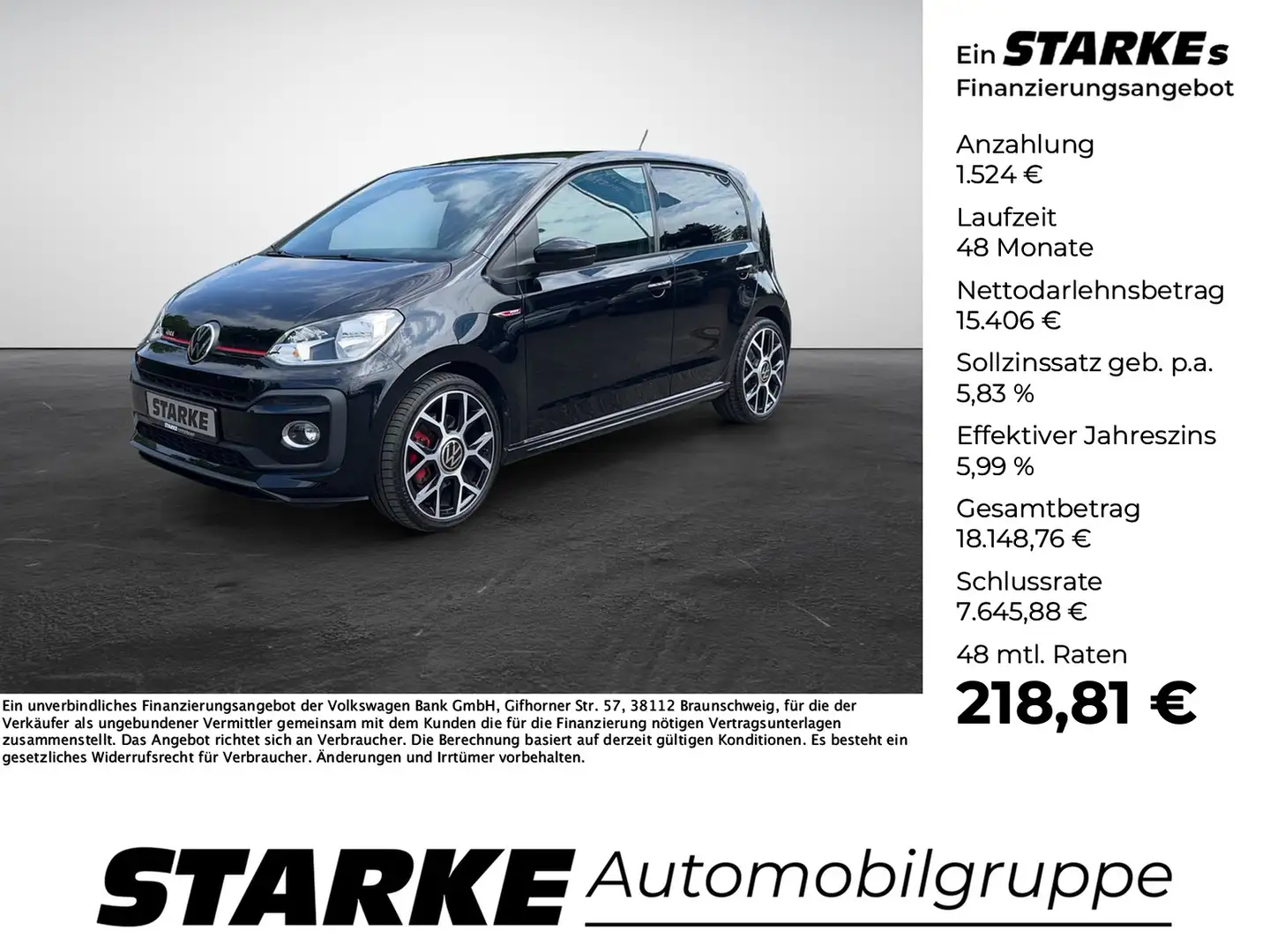 Volkswagen up! GTI 1.0 TSI crna - 1