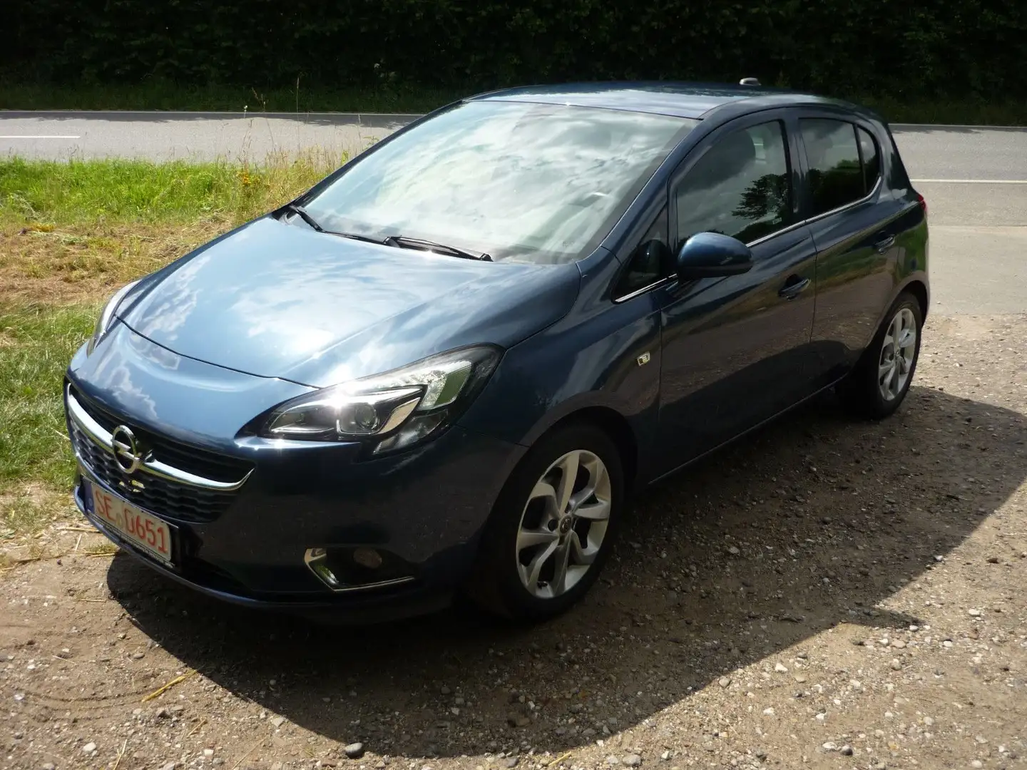 Opel Corsa E,Bi-XenonSHZ,PDC.hin.Beheiz.Lenkrad. Blau - 2