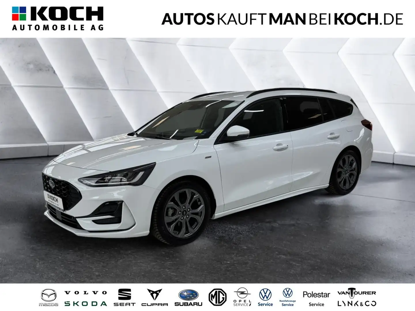 Ford Focus 1.0 EB ST-Line AT LED Navi SHZ ACC LHZ KAM Weiß - 1