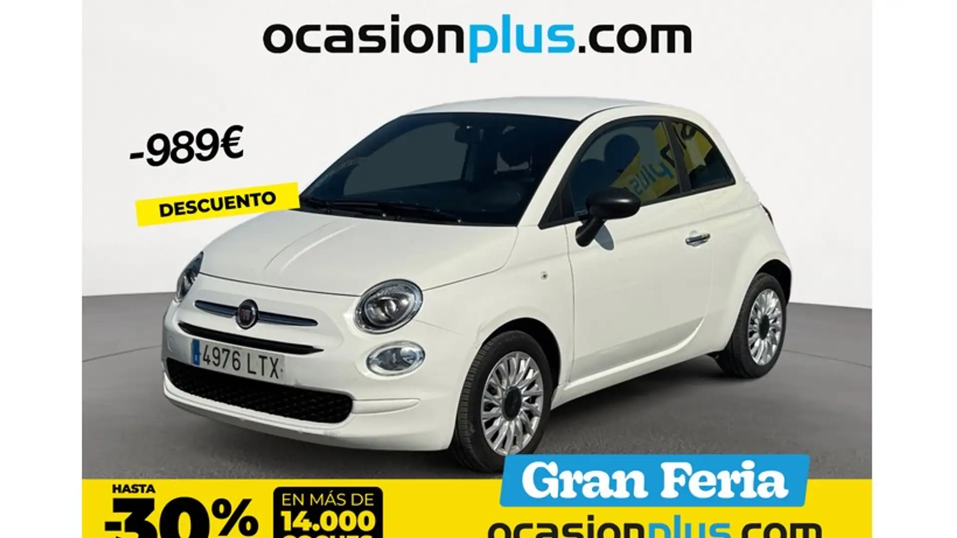 Fiat 500 1.0 Hybrid Cult 52kW Blanc - 1