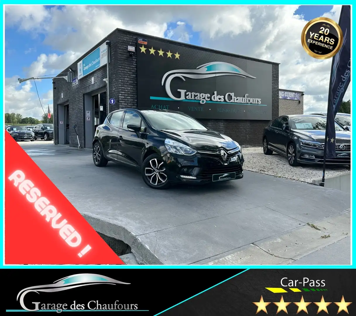 Renault Clio IV - 0.9 TCe - ! 1er Propr. ! - Navi - A/C - Eu6c Noir - 1