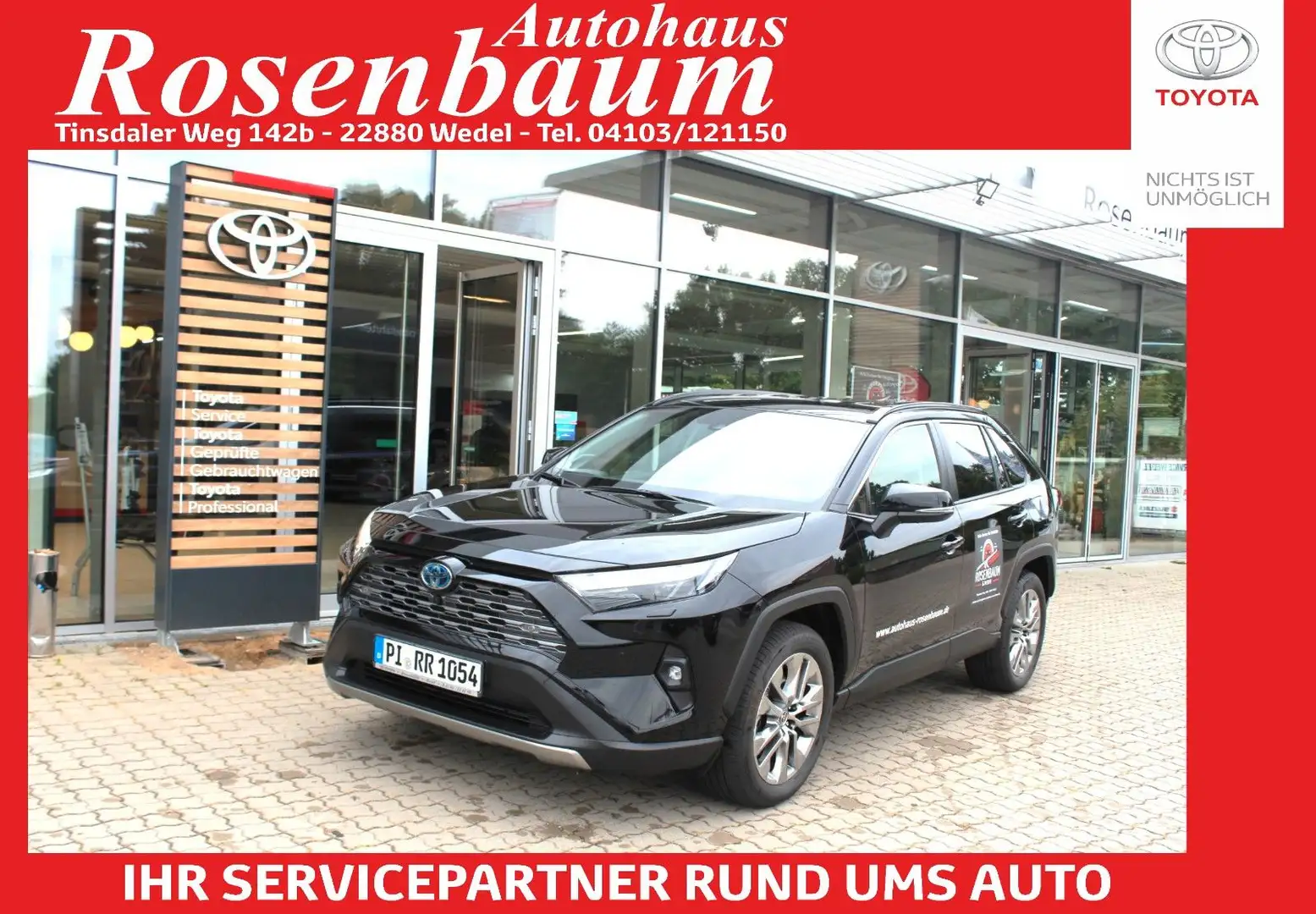 Toyota RAV 4 4 2.5 Hybrid 4x4 Lounge*LED*360C*LEDER*JBL*1H Schwarz - 1