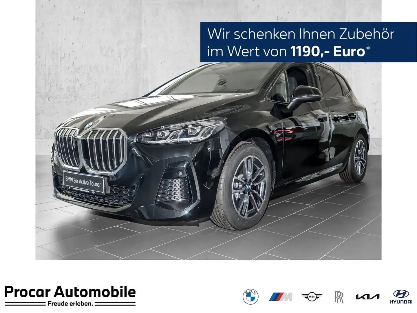 BMW 218 i 398€ ohne Anzahlung M Sport AHK DA Kamera  Adapt Schwarz - 1