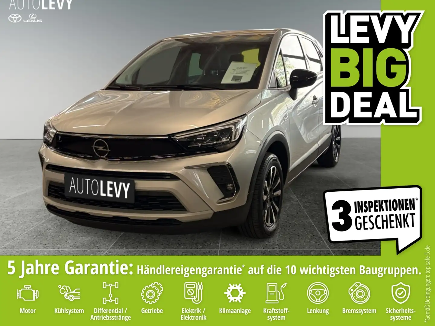 Opel Crossland 1.2 Elegance +Navi+Kamera+LED+PDC+ Silber - 1