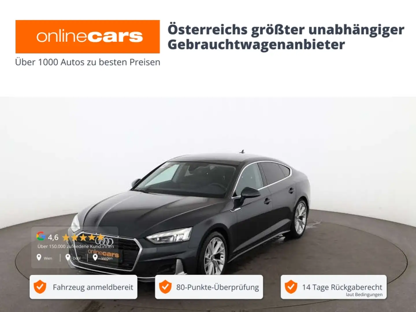 Audi A5 SB 30 TDI advanced Aut LED SKY AHK LEDER Grau - 1