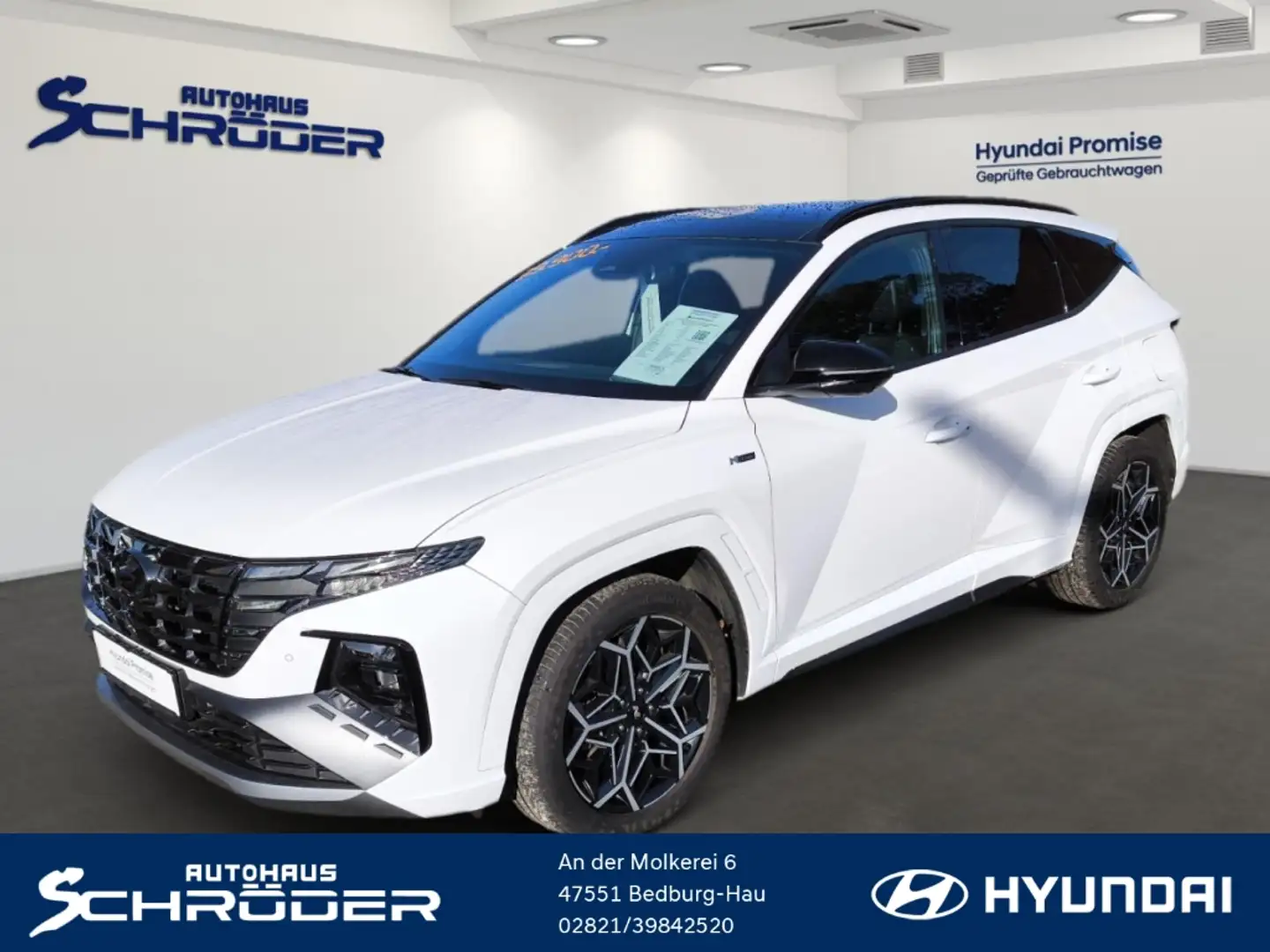 Hyundai TUCSON 1.6 CRDi (48V) 4WD N-Line Panoramadach el. Heckkla Bianco - 1