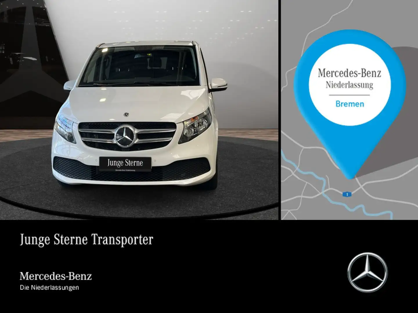 Mercedes-Benz V 220 d XL 9G+Kamera+Klimaautom.+MBUX+Navi+Tempo Weiß - 1