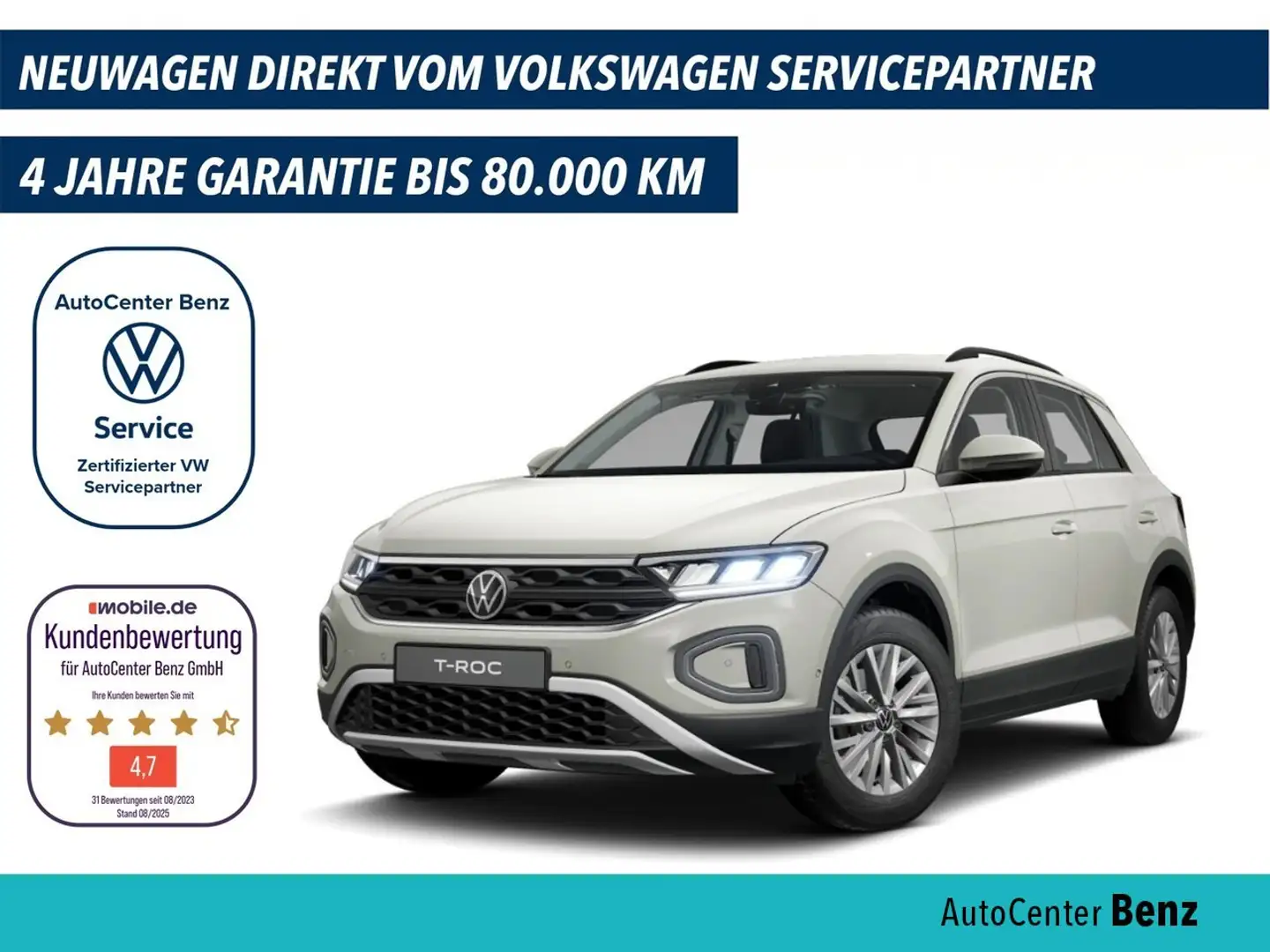 Volkswagen T-Roc Life 1.5 TSI DSG *VW PARTNER-ANGEBOT* Klima - 1