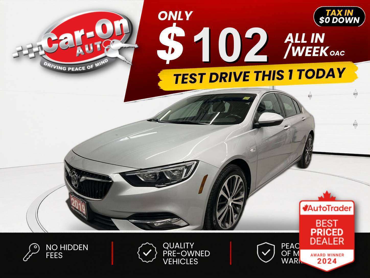 Black 2019 Buick Regal Sportback Preferred II FWD Sedan Front-Wheel Drive Automatic