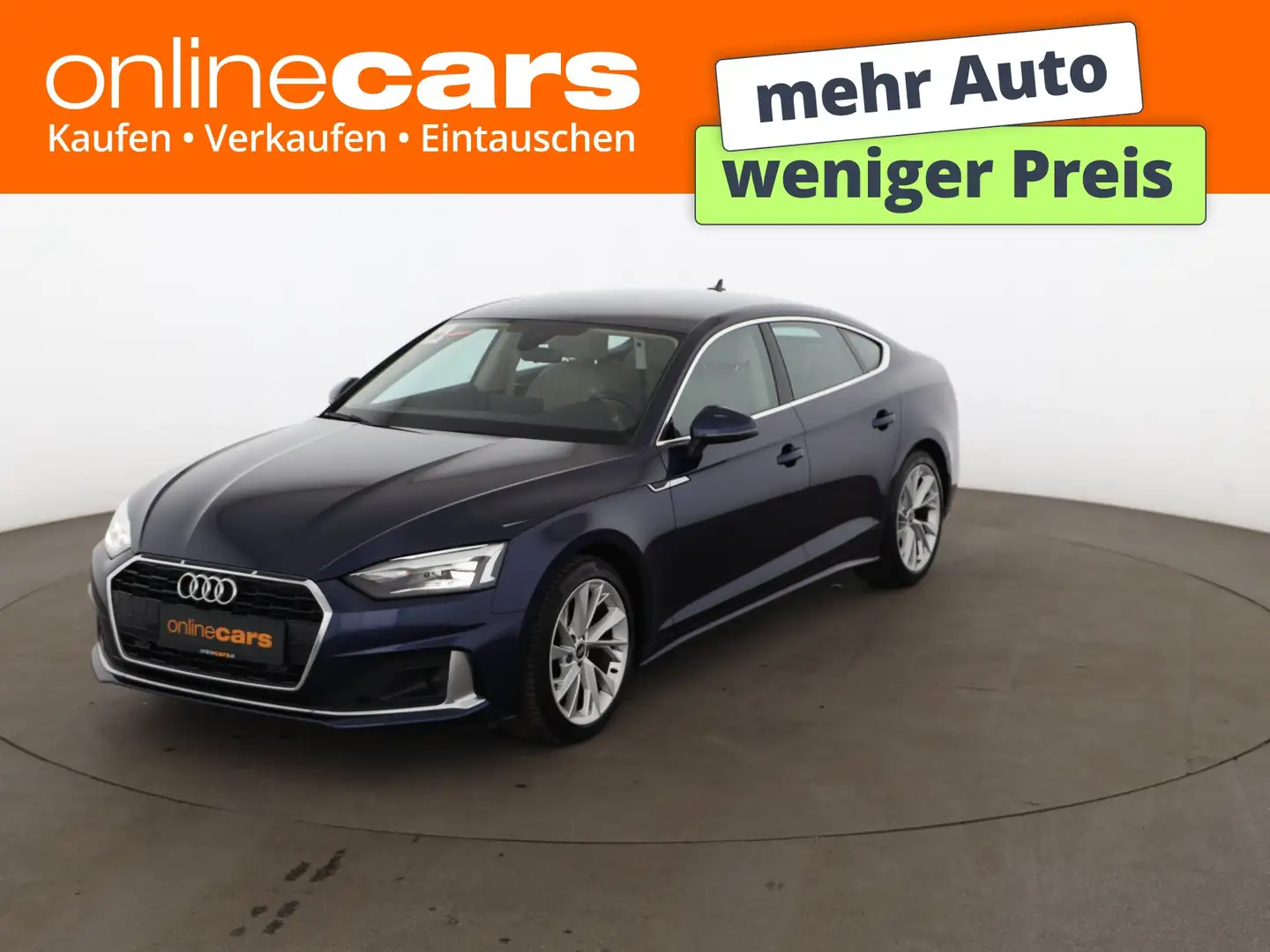 Audi A5 Sportback 35 TDI advanced Aut LED AHK LEDER Blau - 1