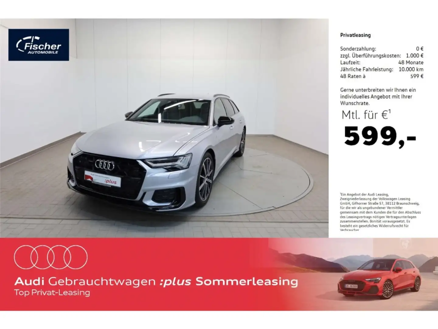 Audi A6 Avant 55 TFSI e quattro S line Silber - 1
