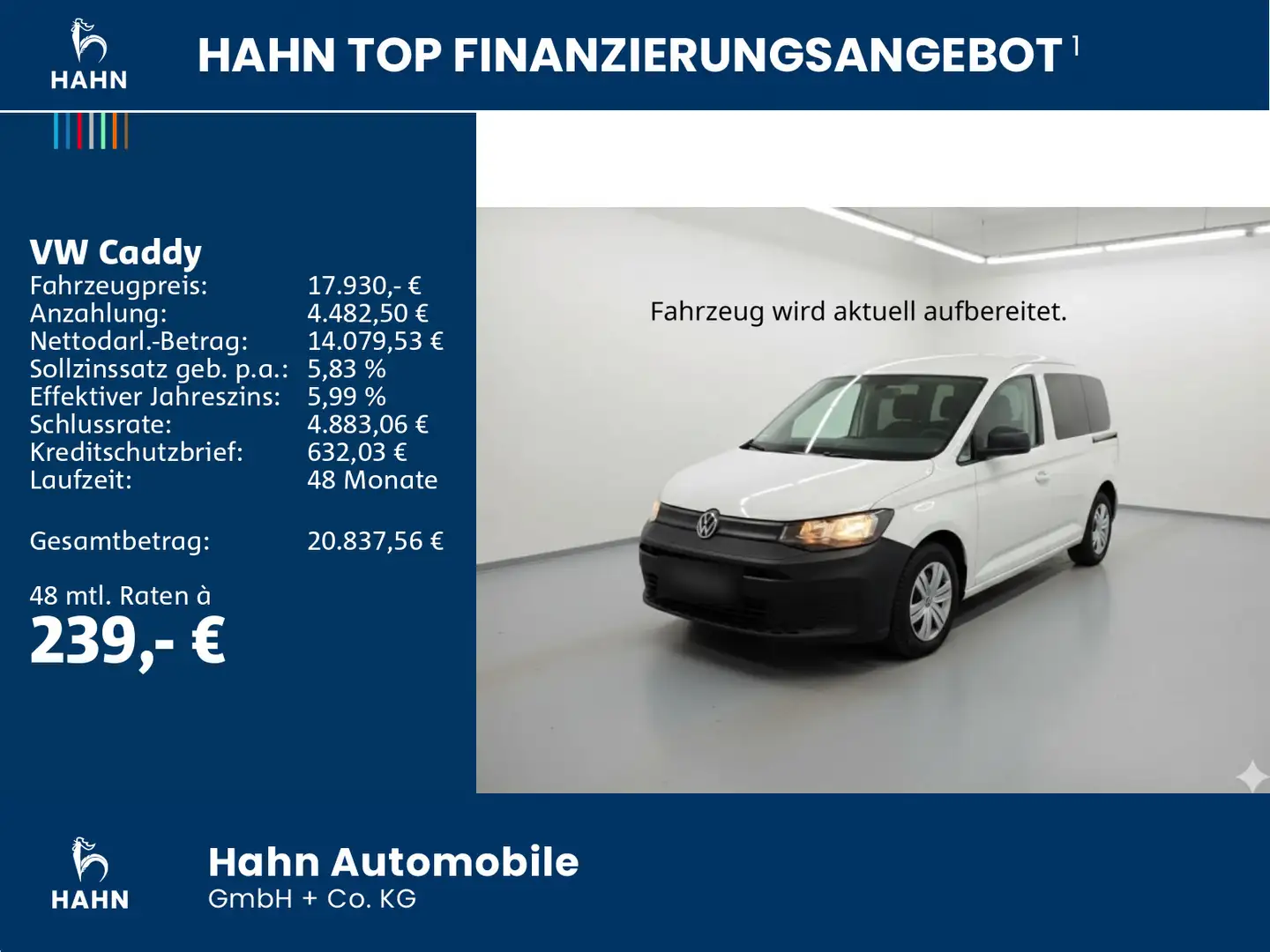 Volkswagen Caddy 2.0TDI Allwetter AHK PDC Klima Weiß - 2