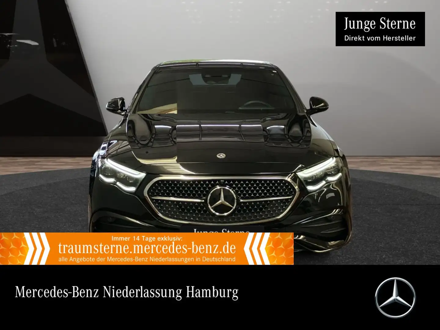 Mercedes-Benz E 450 4M AMG Fahrass 360° Burmester Distr. HUD PTS Schwarz - 1