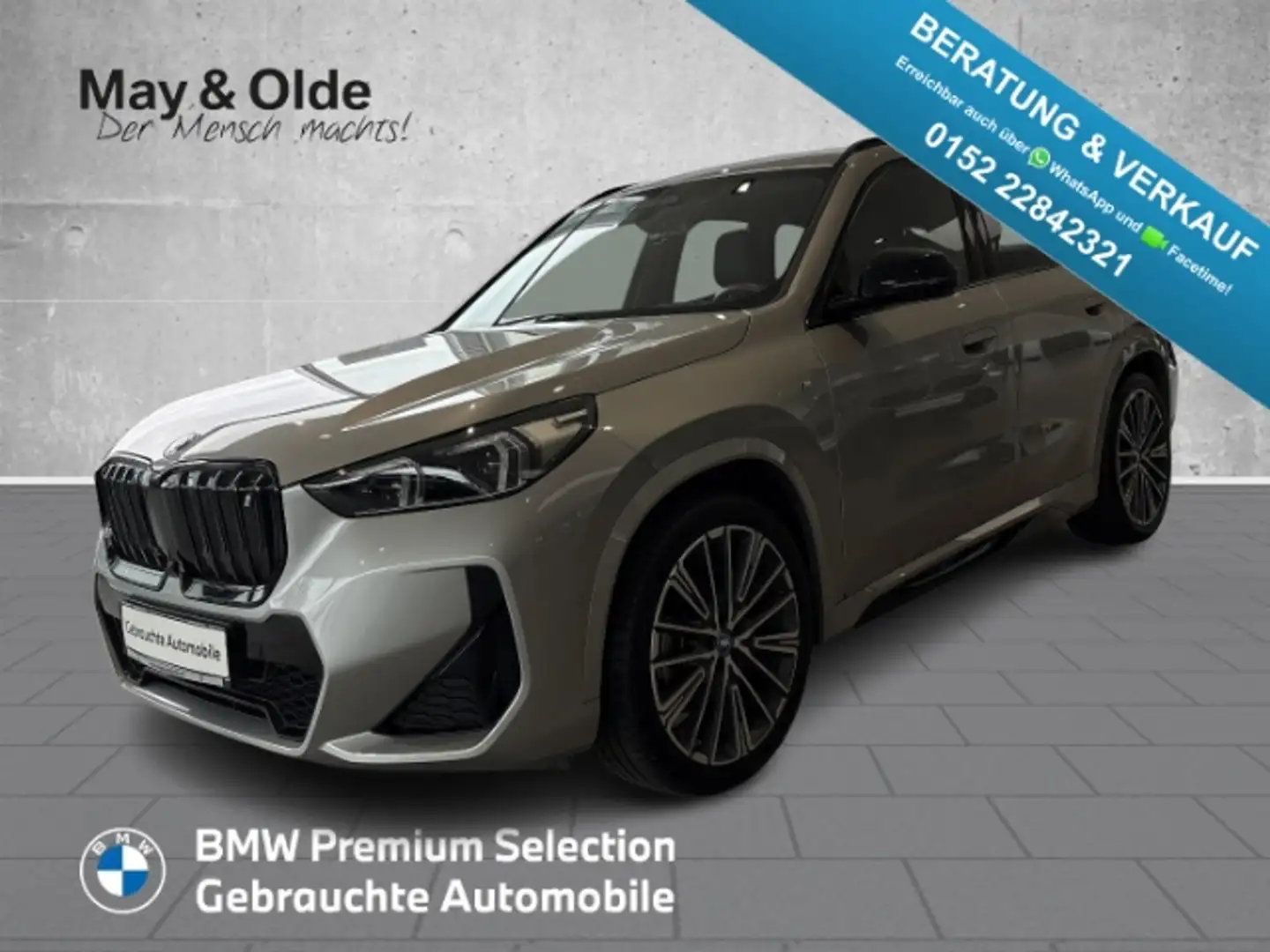 BMW iX1 XDRIVE30 M SPORT AHK SHZ LHZ HUD LEDER NAVI MEMORY Grau - 1