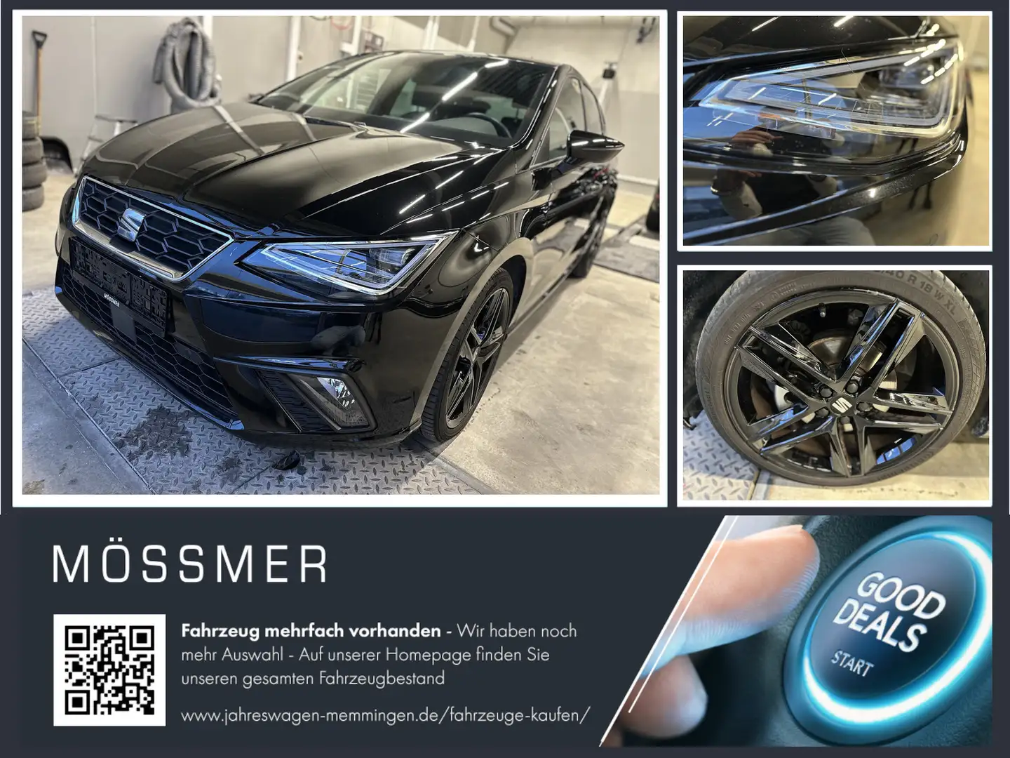 SEAT Ibiza 1,5TSI DSG FR Navi Pano 18´´ Assist XL Negro - 1