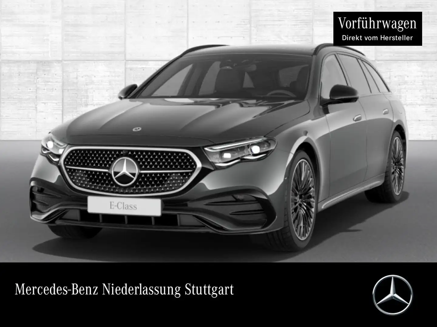 Mercedes-Benz E 300 e T AMG Fahrass Pano Burmester Distr. AHK 9G Grau - 1