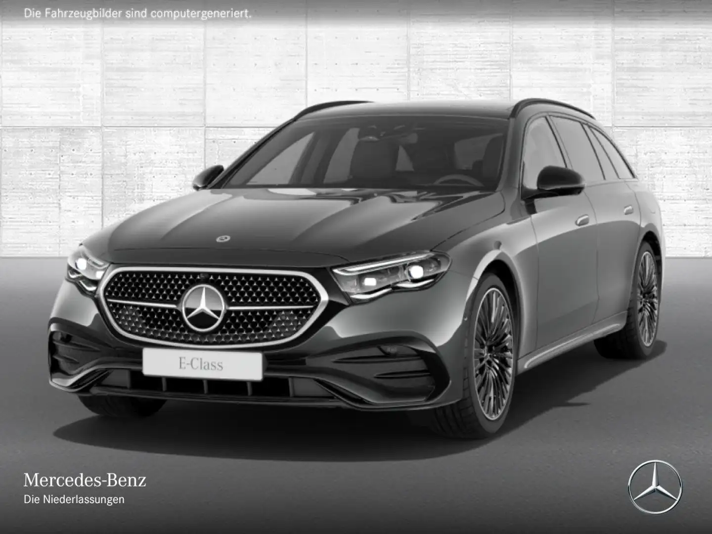 Mercedes-Benz E 300 e T AMG Fahrass Pano Burmester Distr. AHK 9G Grau - 2
