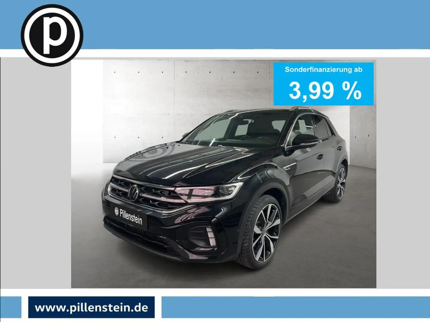 Volkswagen T-Roc TSI 4MOT R-LINE AHK+LEDER+19"+EASY+190PS Schwarz - 1