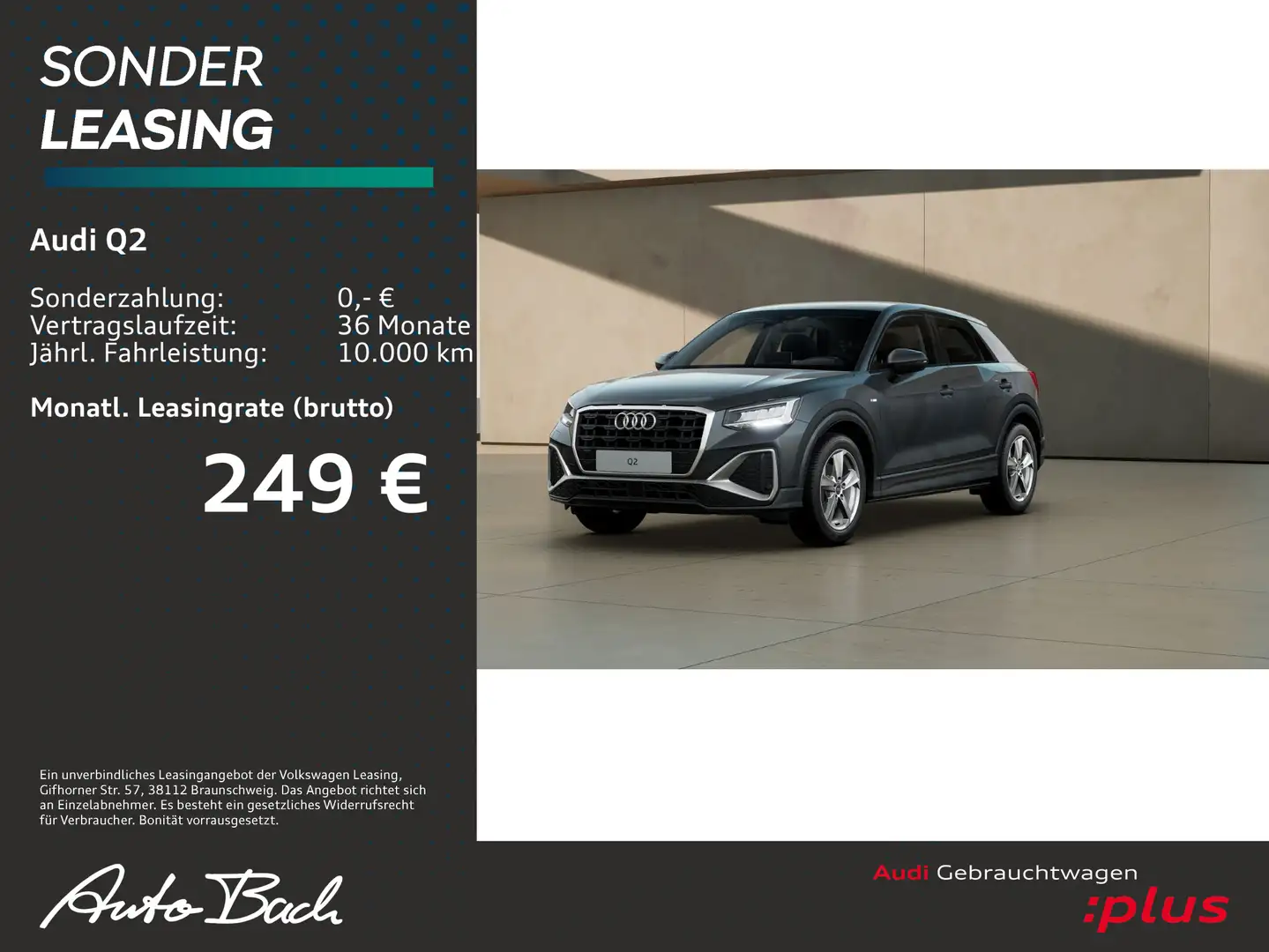 Audi Q2 S line 35TFSI Stronic Navi LED virtual ACC EP Grau - 1