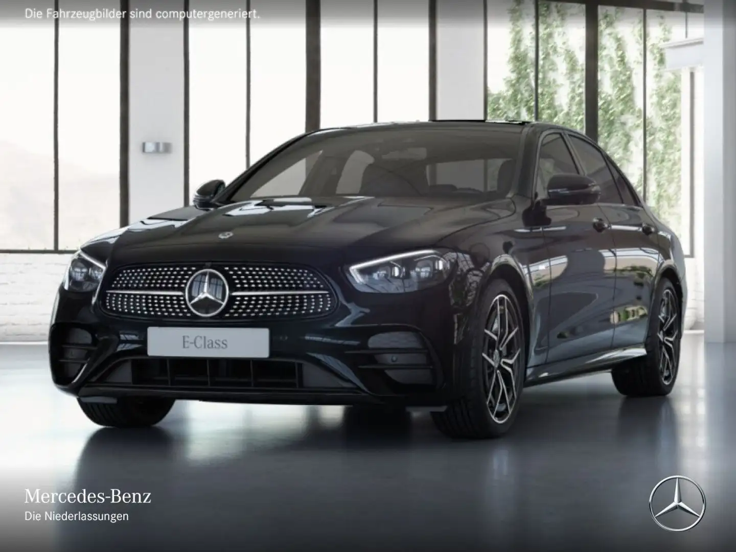 Mercedes-Benz E 300 de AMG+NIGHT+PANO+360+MULTIBEAM+BURMESTER+9G Schwarz - 2