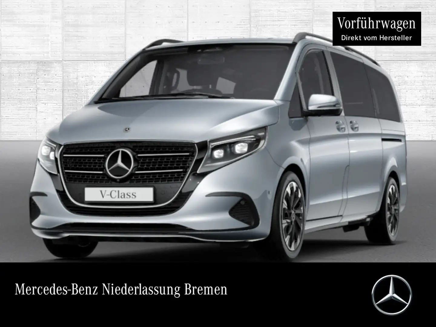 Mercedes-Benz V 250 d STYLE+9G+AHK+StandHZ+Klimaautom.+Navi+DIS Silber - 1
