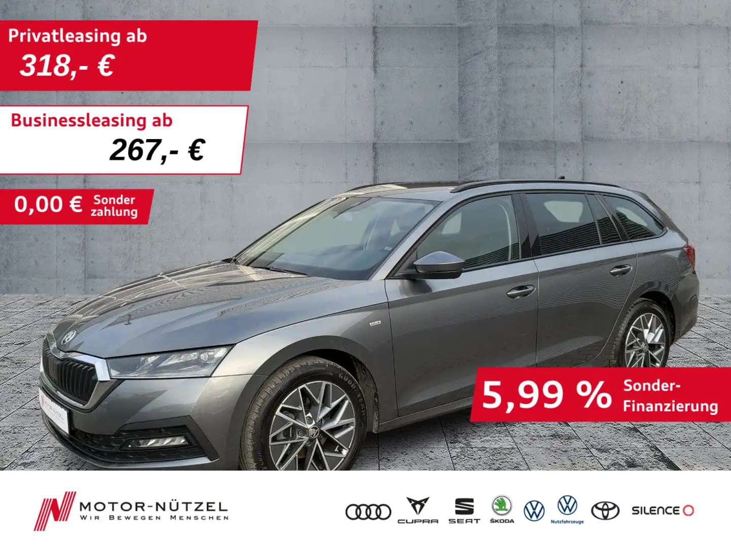 Skoda Octavia Combi 2.0 TDI AMBITION BEAM+ACC+AHK+NAVI Grau - 1
