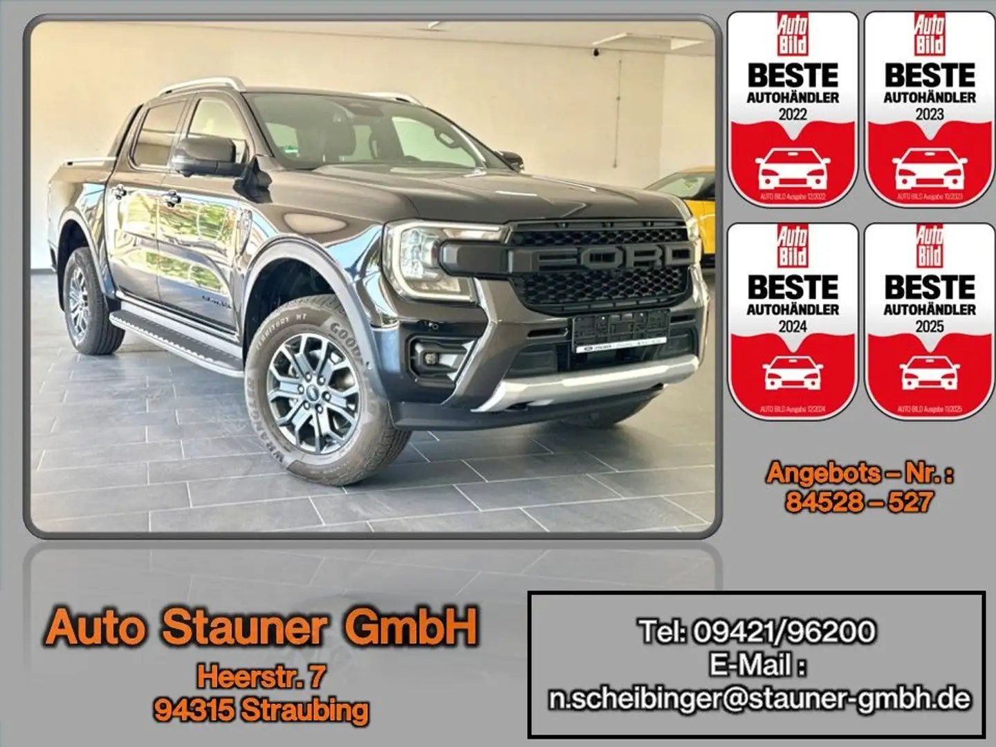 Ford Ranger 2.0 EcoBlue Wildtrak iACC/360°/SHZ/LHZ/ Schwarz - 1