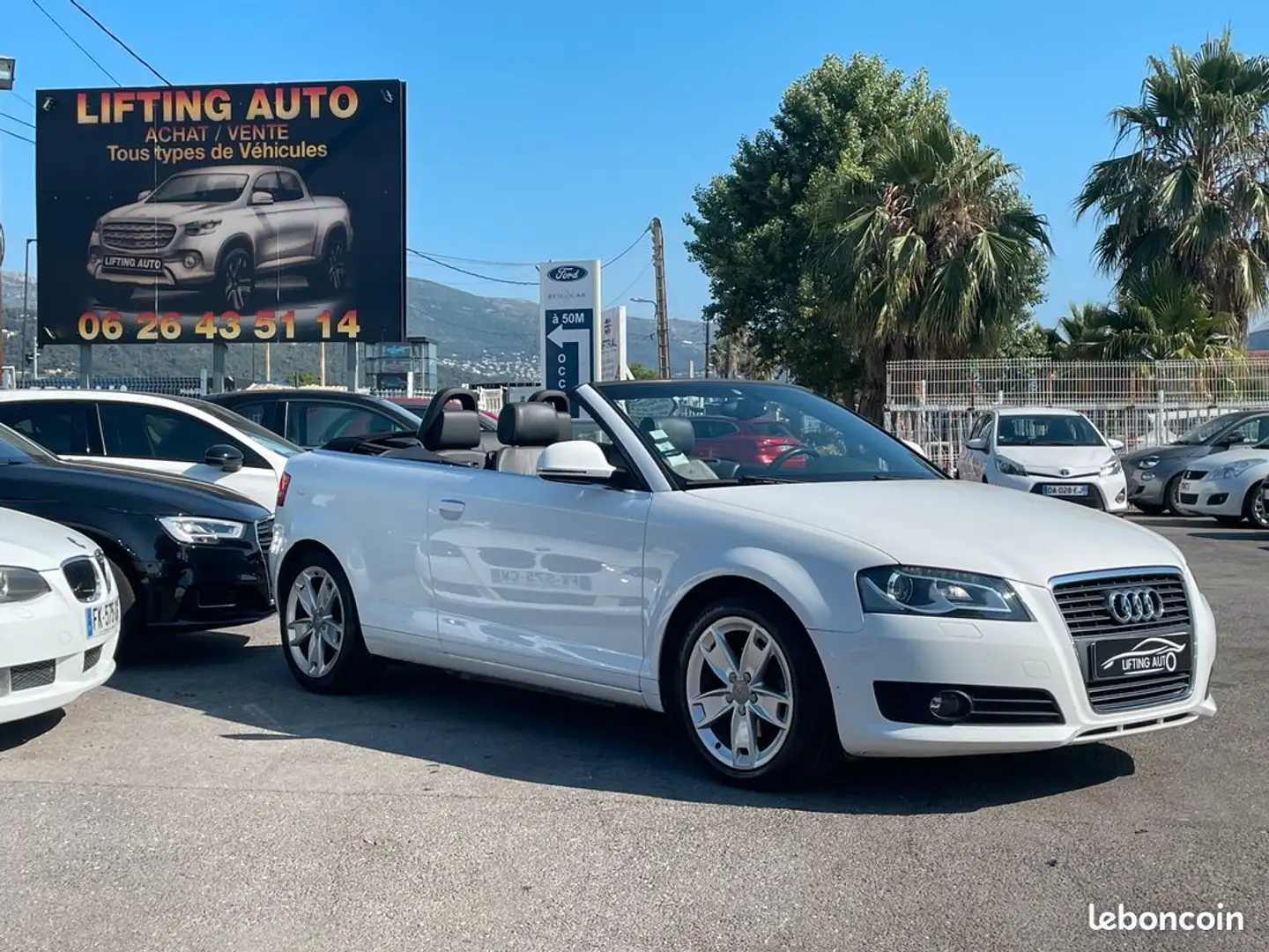 Audi A3 Cabriolet 2.0 TDi 140ch Ambition Blanc - 2