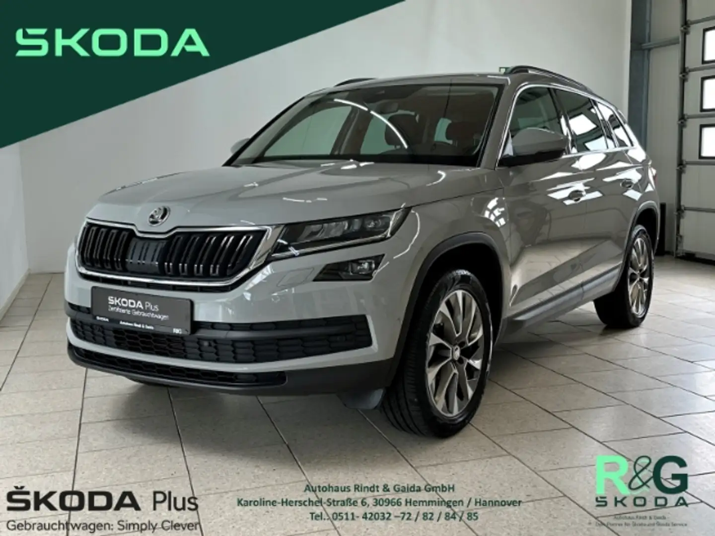 Skoda Kodiaq Clever 4x4 2.0 TSI DSG AHK Navi ACC LED Gris - 1