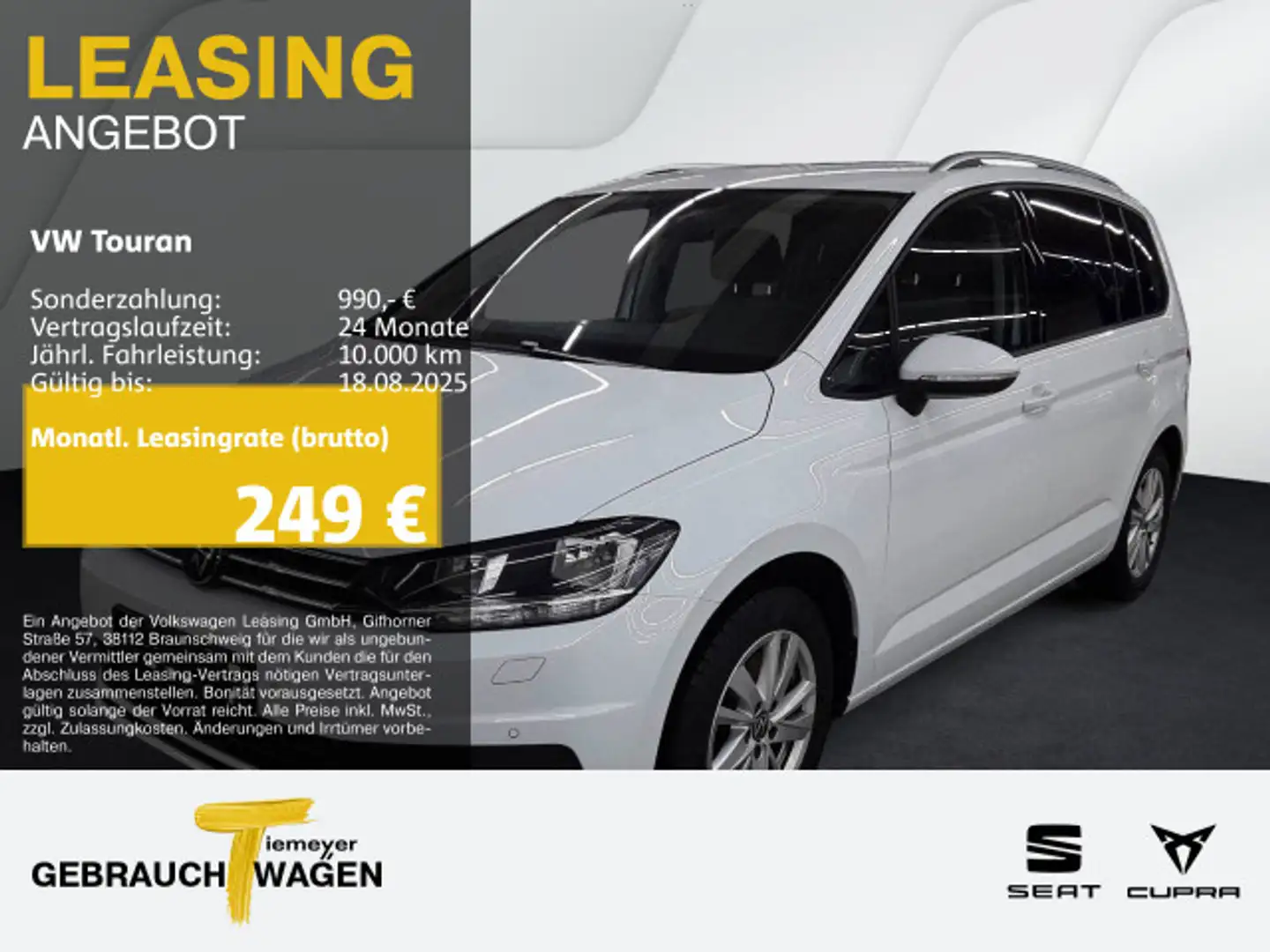 Volkswagen Touran 1.5 TSI DSG COMFORTLINE 7-SITZE NAVI AHK Weiß - 1