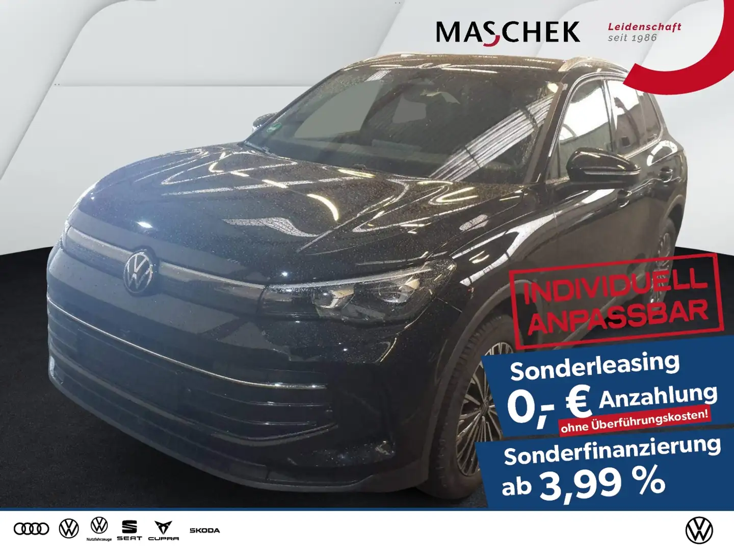 Volkswagen Tiguan Goal 2.0 TDI AHK Navi RearView GRA PDC Schwarz - 1